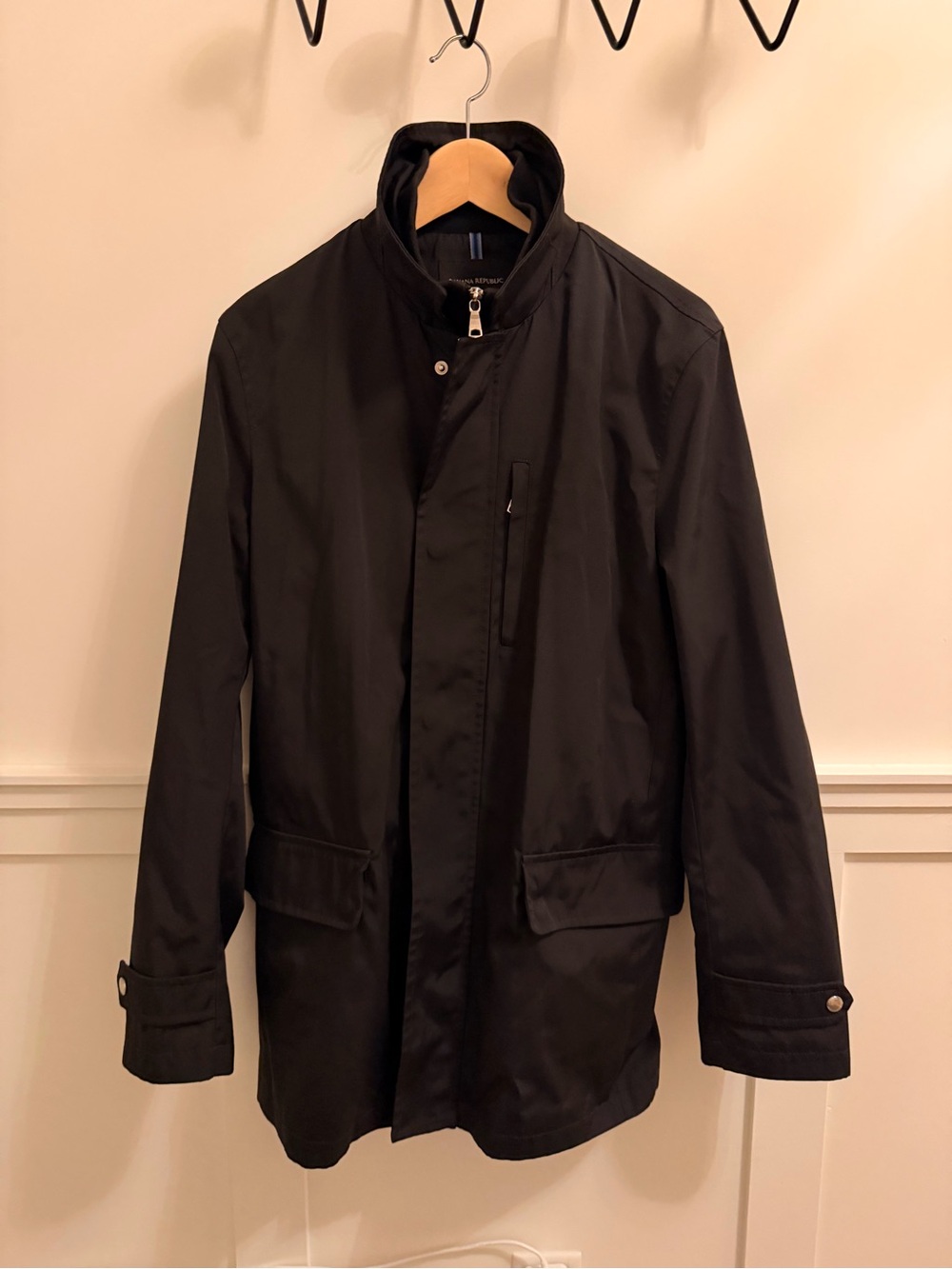 Banana Republic Men's Black Zip-Front Jacket